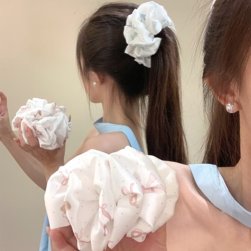 โบว์กล้วยสไตล์เกาหลีสำหรับผมหางม้า แฟชั่นผู้หญิง รูปที่ 4