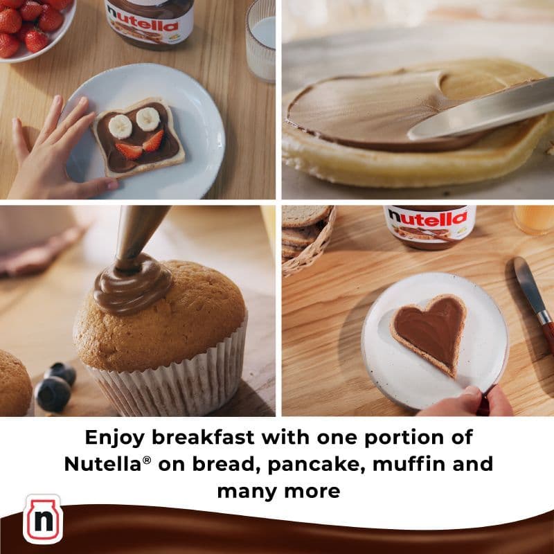 นูเทลล่าเฮเซลนัทบดผสมโกโก้ 680กรัม Nutella Hazelnut Spead 680g. รูปที่ 4