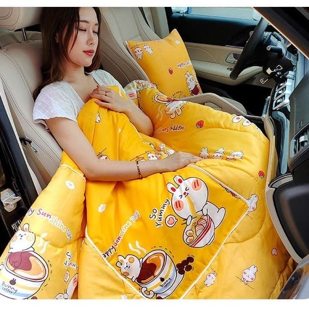 หมอน ผ้าห่ม ใช้ได้2แบบ เป็นหมอน หรือกางเป็นผ้าห่ม สะดวกในการพกไปที่ต่างๆpillowB01 รูปที่ 4