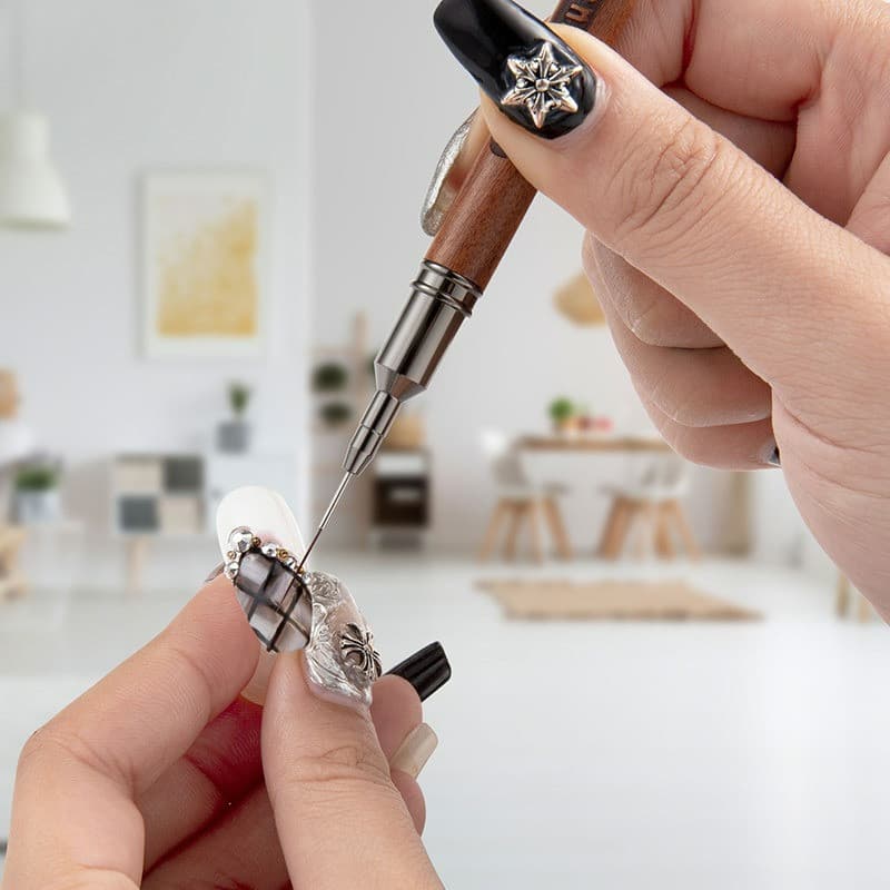 ก้านไม้จันทน์ แปรงปากกาเพ้นท์เล็บ Nail Liner Brush 6/9/12/15/18 มม. DIY รูปที่ 3