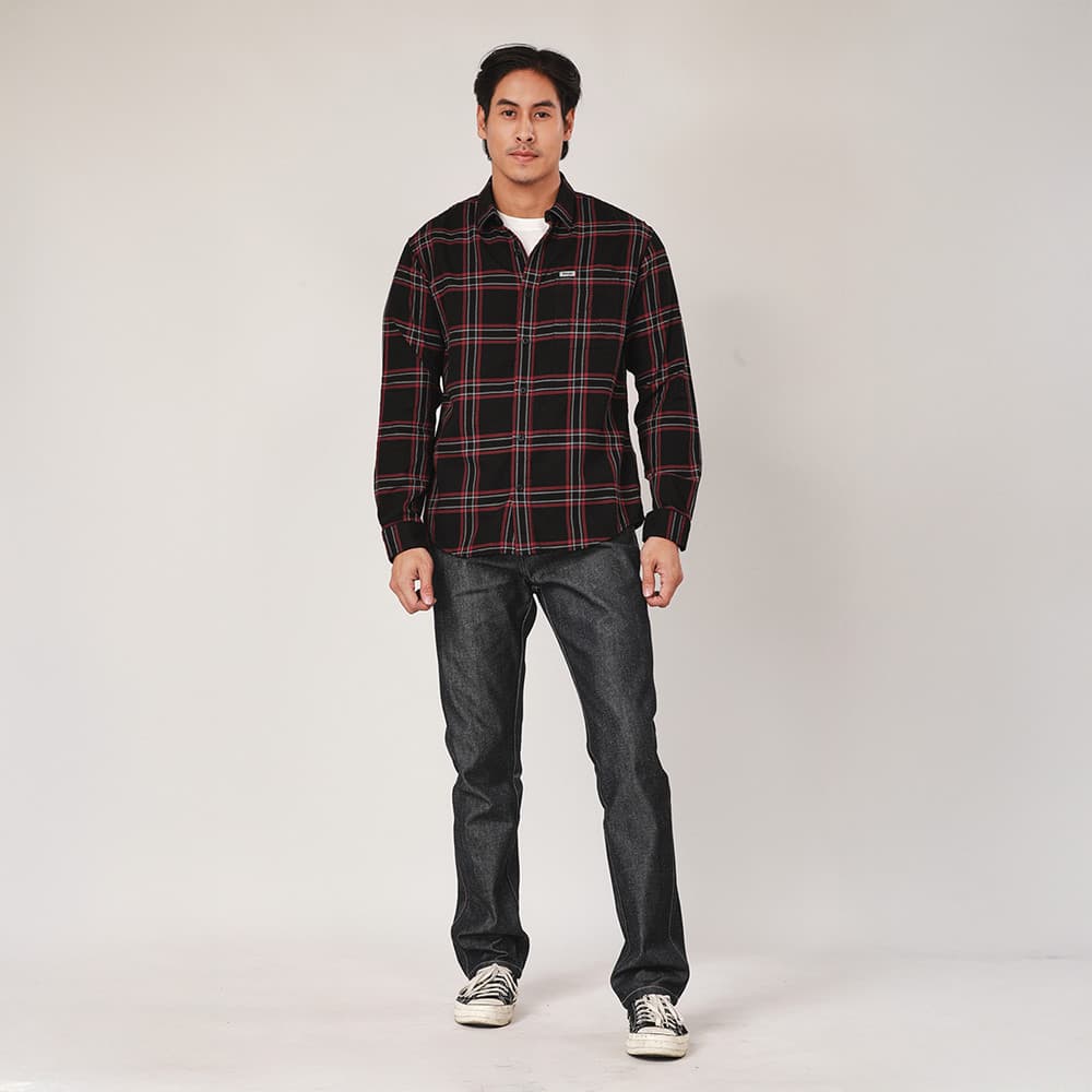 WRANGLER เสื้อเชิ้ตแขนยาวผู้ชาย รุ่น WR F425MSHLF55 สีดำ รูปที่ 6
