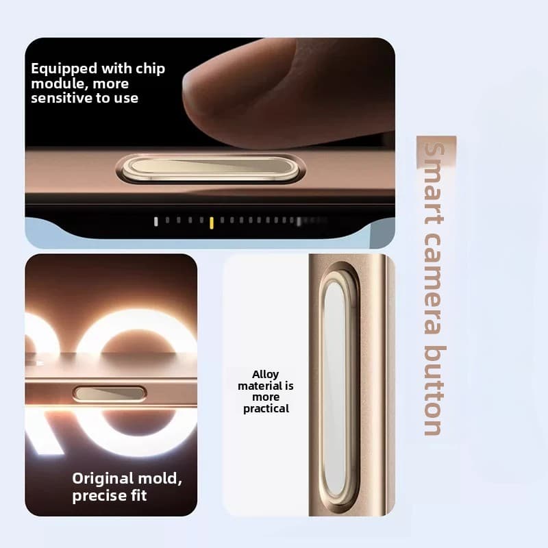 ปุ่มควบคุมกล้องสําหรับ iPhone 16 17 Series สมาร์ทกล้องด้านข้างฟิล์มป้องกัน Touch Control ใช้งานร่วมกับ iPhone 16 17 Pro Max 16Plus 17AIR รูปที่ 4