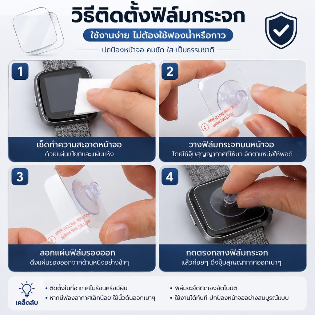 Shopdodi ฟิล์ม สำหรับ Amazfit Bip Max Bip6 Bip 5 Unity Bip 3 Pro BipU Pro BipS BipLite ฟิล์มกันรอย รูปที่ 9