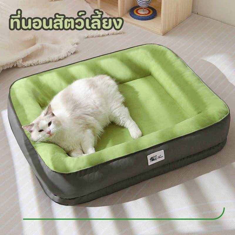 ที่นอนหมา ที่นอนหมาใหญ่ ที่นอนแมว กันชื้น หน่วยความจำฟองน้ำ นุ่ม ทนต่อการฉีกขาด 3สีให้เลือก บ้านหมา รูปที่ 8