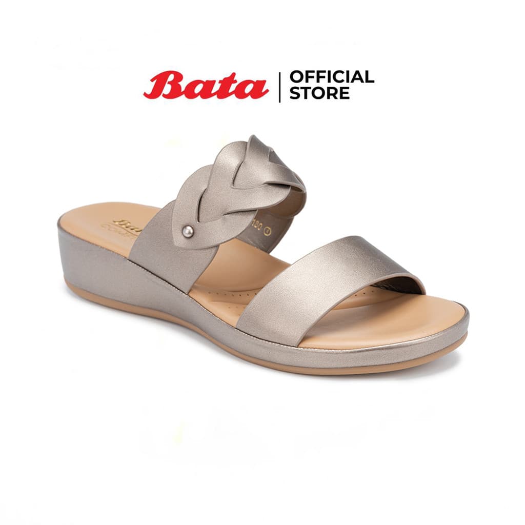 Bata บาจา รองเท้าเพื่อสุขภาพ เสริมส้น สูง 1 นิ้ว สำหรับผู้หญิง รุ่น ADRINA สีพิวเตอร์ 6012180 สีงาช้าง 6018180 รูปที่ 1