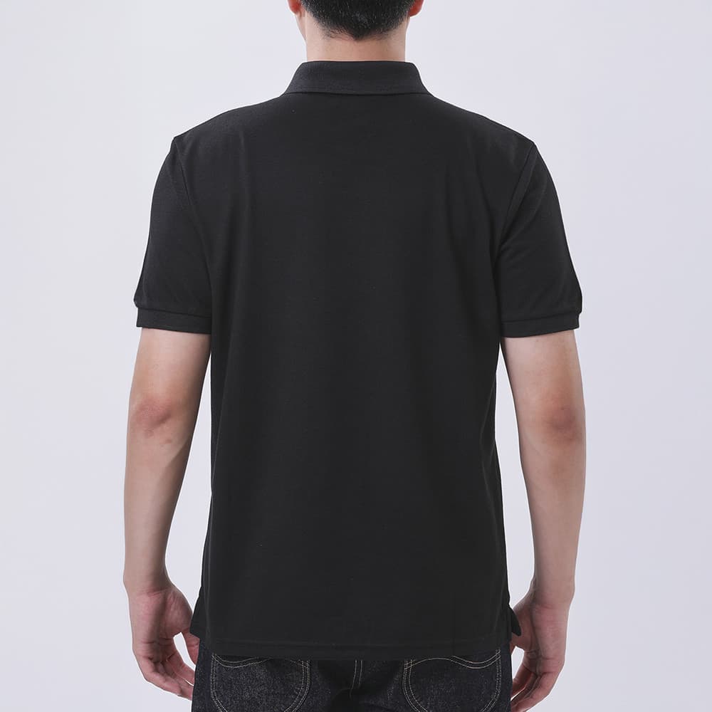 LEE เสื้อยืดโปโลผู้ชาย ทรง Regular รุ่น LE F125MPOLF01 สีดำ รูปที่ 4