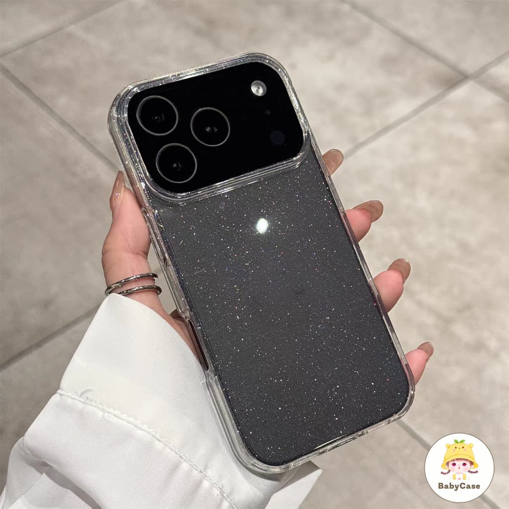 เคสไอโฟน 17 สำหรับ IPhone 16 14 11 13 12 15 Pro Max 16 7 15 8 Plus XR X XS Max ปกแป้งแวววาวเรียบง่ายน่ารักที่สร้างสรรค์ รูปที่ 5