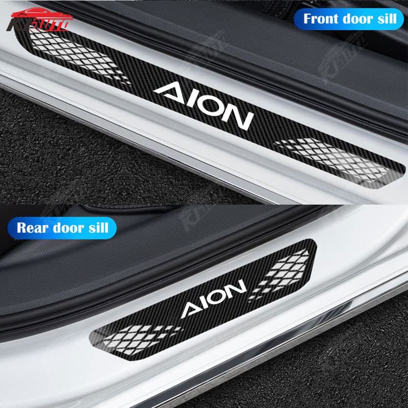 4pcs สแตนเลสเกณฑ์แถบโลหะตกแต่งประตูรถยนต์ สําหรับ GAC Aion Y Plus/UT/V/ES รูปที่ 5