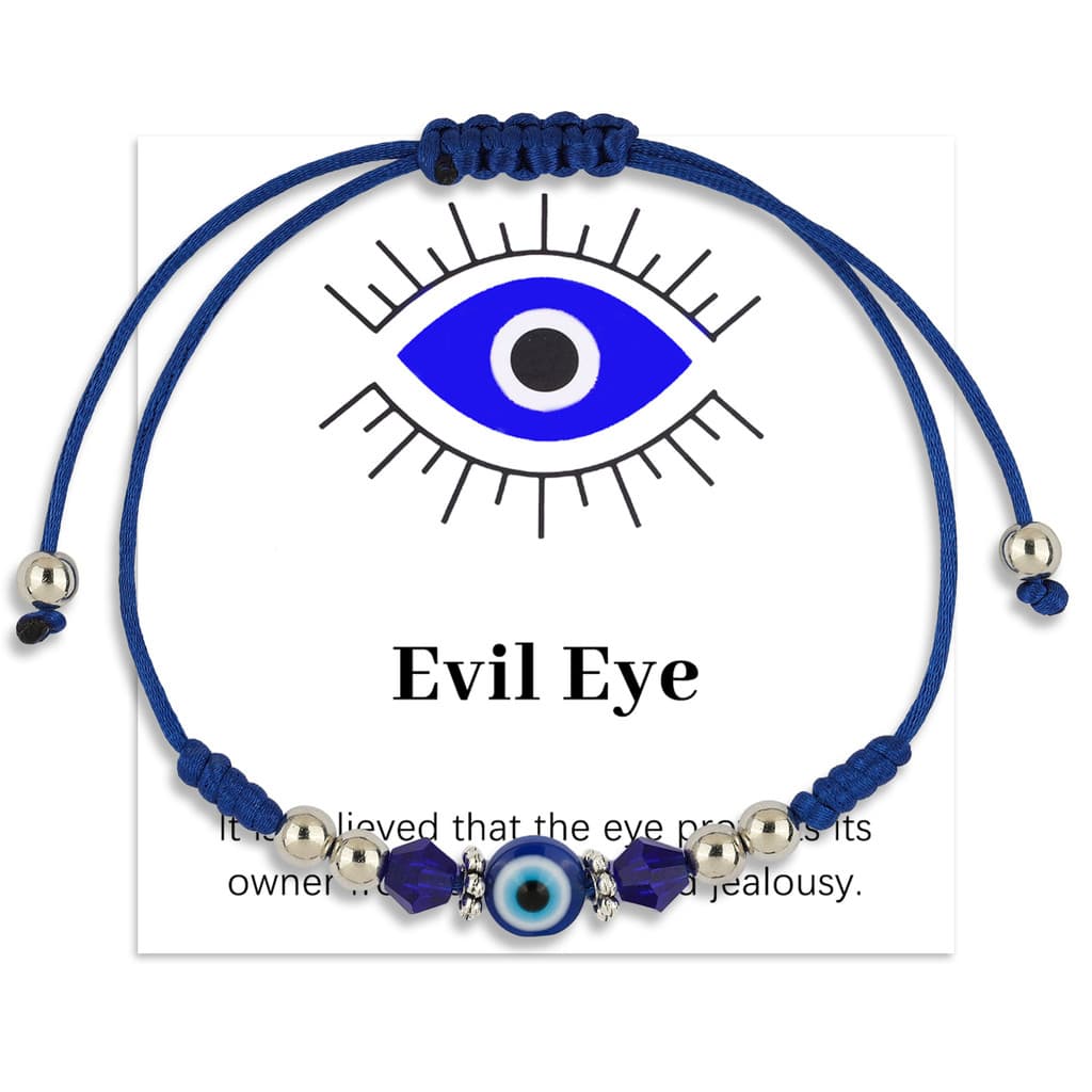 Evil Eye สร้อยข้อมือเชือกคริสตัลดesignตาชั่วร้ายสีแดง สไตล์เกาหลี มอบโชคดีและความสวยงาม เป็นของขวัญวันเกิดที่พิเศษ รูปที่ 4