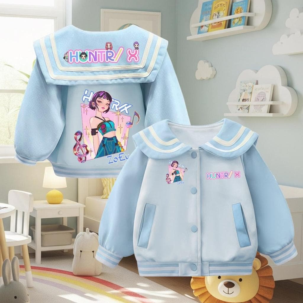 PINKเสื้อกันหนาวเด็ก ปกทหารเรือ ลายSoda pop แบบหนา ขนมิ้น กระเป๋าหน้า กระดุมหน้า * รูปที่ 3