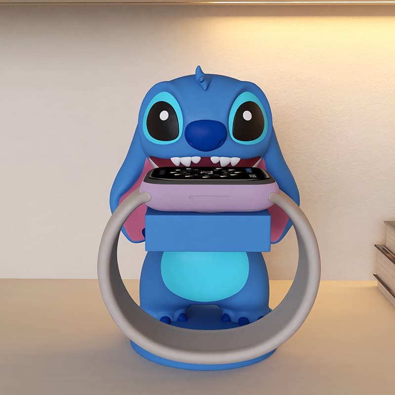 Stitch Phone Charger Holder - ที่วางนาฬิกาและสายเคเบิลน่ารัก, ของตกแต่งสําหรับโต๊ะ รูปที่ 6