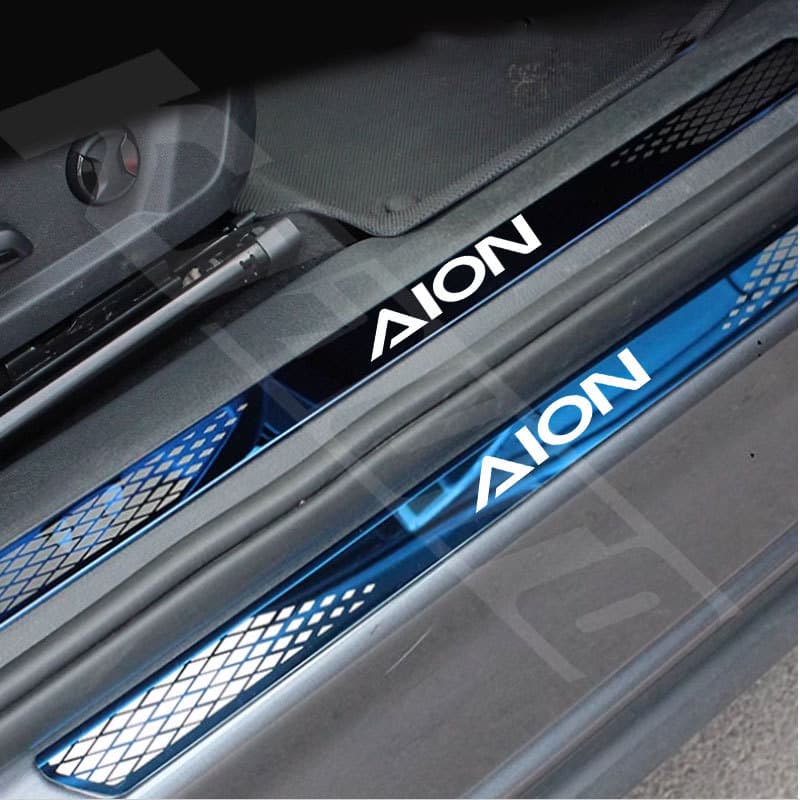 4pcs สแตนเลสเกณฑ์แถบโลหะตกแต่งประตูรถยนต์ สําหรับ GAC Aion Y Plus/UT/V/ES รูปที่ 3