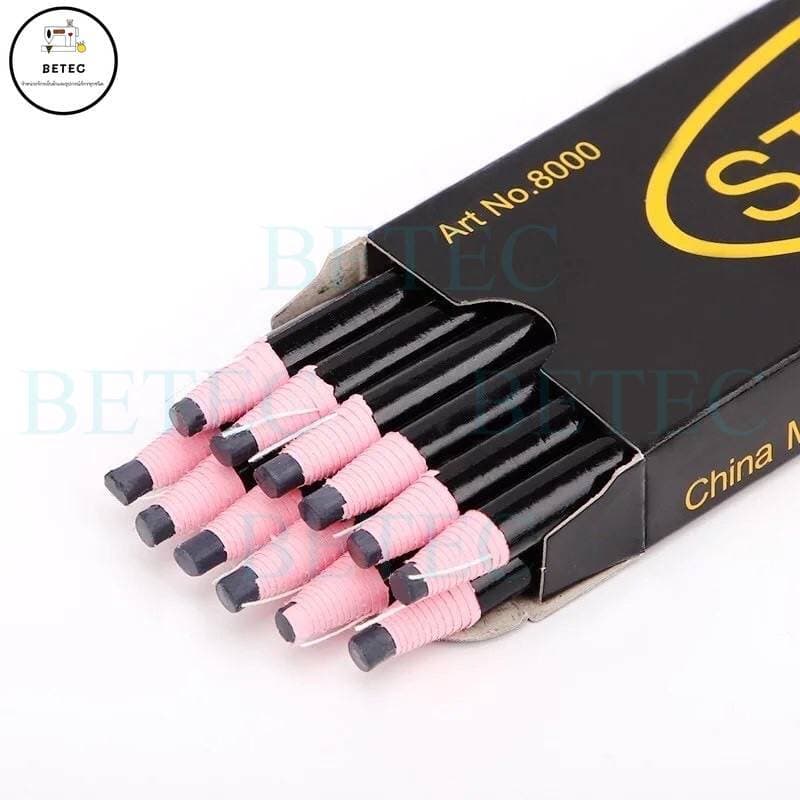 ดินสอสี เขียนผ้า มี 6 สี ขาว ดำ เเดง สีเหลือง เขียว สีน้ำเงิน ยี่ห้อ: STANDARD รูปที่ 2
