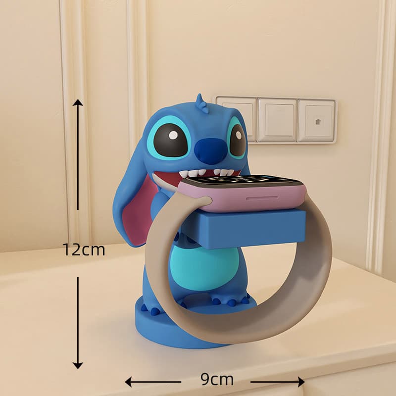 Stitch Phone Charger Holder - ที่วางนาฬิกาและสายเคเบิลน่ารัก, ของตกแต่งสําหรับโต๊ะ รูปที่ 7