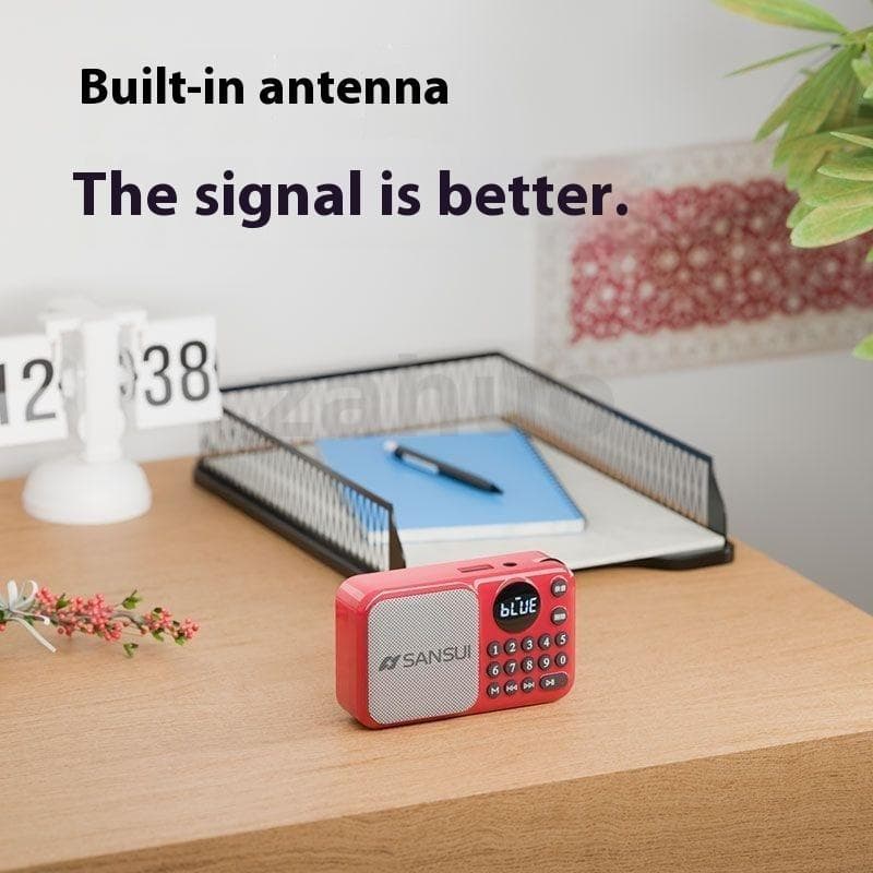 SANSUI U1 วิทยุ FM ลําโพงบลูทูธแบบพกพาลําโพงแม่เหล็กคู่ในตัวรองรับ TF Card U Disk 3.5 มม.AUX Playback ชาร์จดิจิตอล MP3 เครื่องเล่น Lanyard รูปที่ 8