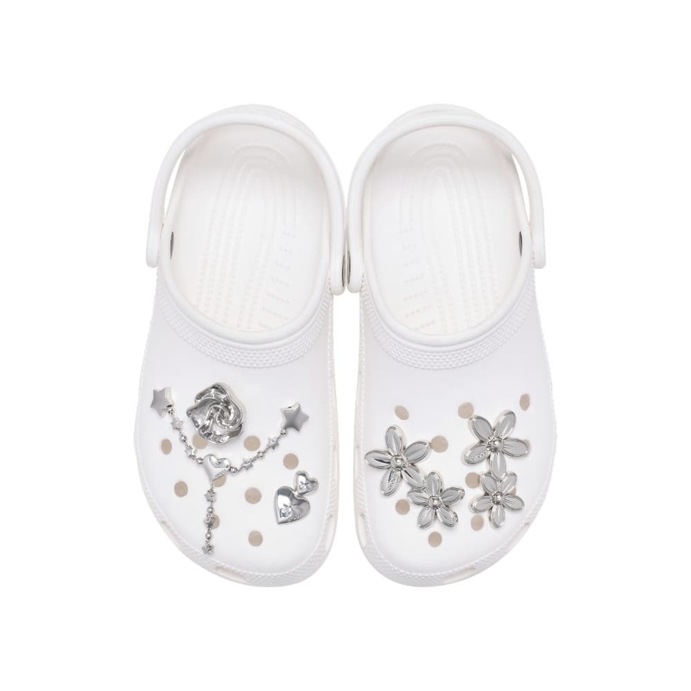 CROCS ตัวติดรองเท้า JIBBITZ™ SILVER META FLORAL 5 PACK รุ่น 10018615 - MULTICOLOR รูปที่ 2