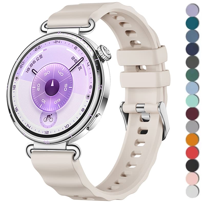 18 มม.ซิลิโคนสําหรับนาฬิกา Huawei GT6 GT5 41 มม.Soft Sport WristBand สําหรับ HUAWEI นาฬิกา GT4 41 มม./GT5 Pro 42 มม.สายนาฬิกาสร้อยข้อมือ รูปที่ 1