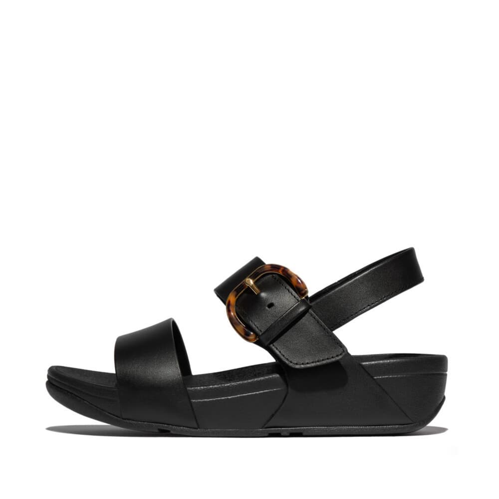 FITFLOP LULU RESIN-BUCKLE BACK-STRAP รองเท้าแตะแบบรัดส้นผู้หญิง รุ่น JE7-090 สี BLACK รูปที่ 2