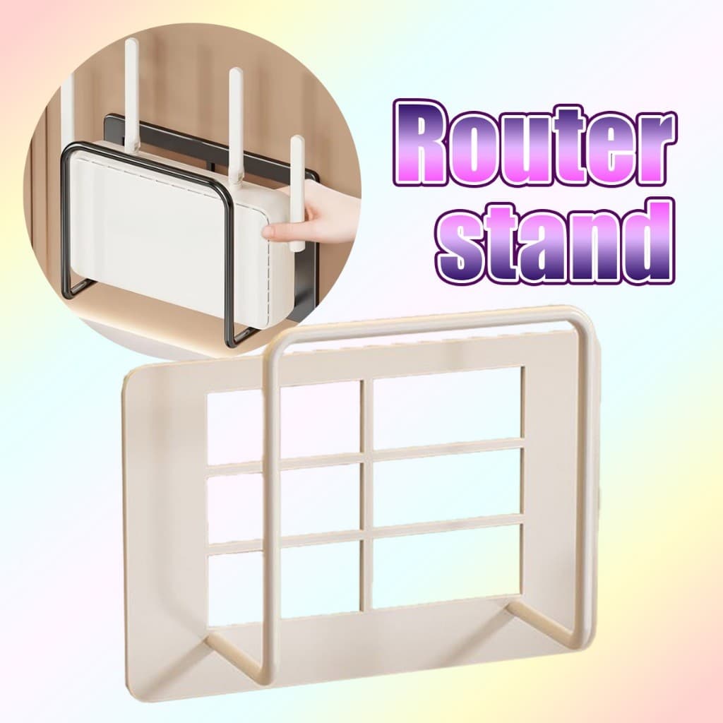 รับคูปองก่อนสั่ง！ ขนาด10*8CM ชั้นวางเราเตอร์ ติดผนัง ที่วางกล่องไวไฟ วัสดุเหล็ก ไม่ต้องเจาะรู รับน้ำหนักได้ดี รูปที่ 6