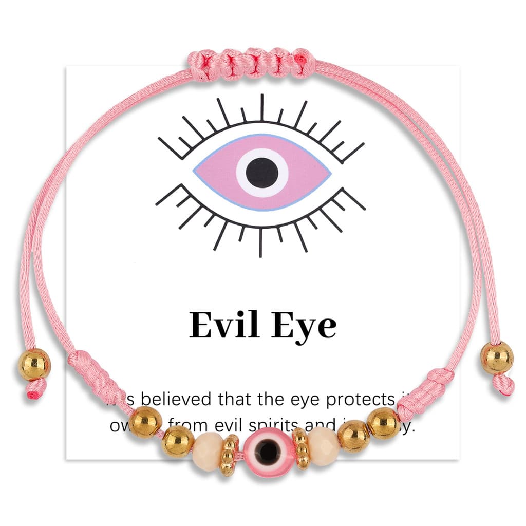 Evil Eye สร้อยข้อมือเชือกคริสตัลดesignตาชั่วร้ายสีแดง สไตล์เกาหลี มอบโชคดีและความสวยงาม เป็นของขวัญวันเกิดที่พิเศษ รูปที่ 3