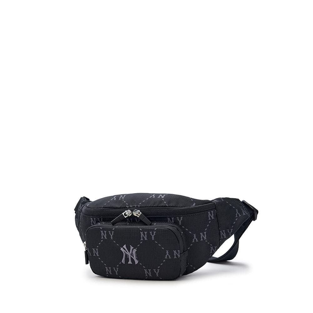 MLB กระเป๋าคาดเอว ยูนิเซ็กส์ Dia Monogram Sportive Belt Bag รุ่น 3AHSM035N 50BKS สีดำ รูปที่ 3