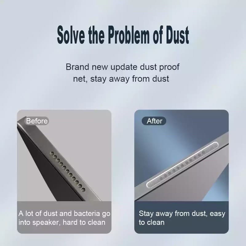 Metal Dustproof Net For iPad 12.9 11 10.9 นิ้ว Set 4ชิ้น สติกเกอร์ตาข่ายโลหะป้องกันฝุ่นลําโพงไอแพด รูปที่ 6