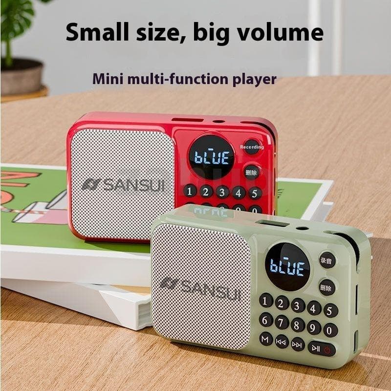 SANSUI U1 วิทยุ FM ลําโพงบลูทูธแบบพกพาลําโพงแม่เหล็กคู่ในตัวรองรับ TF Card U Disk 3.5 มม.AUX Playback ชาร์จดิจิตอล MP3 เครื่องเล่น Lanyard รูปที่ 7