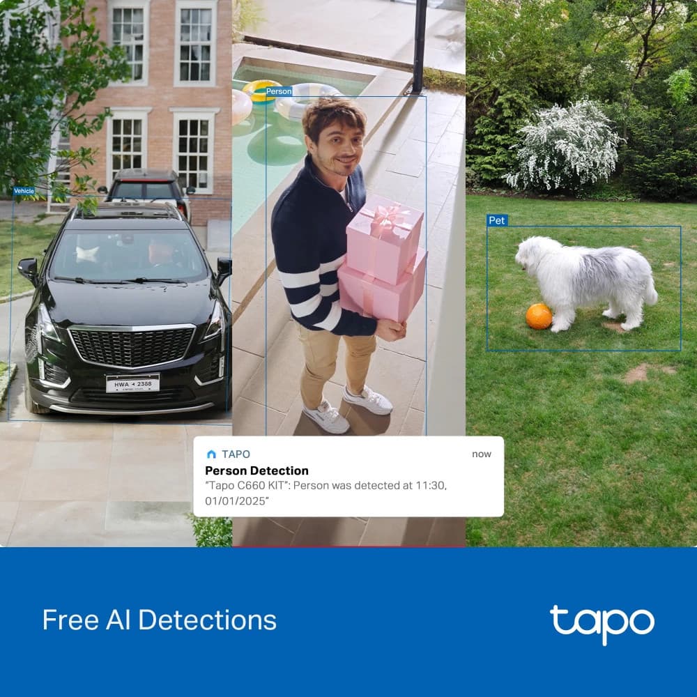 TAPO C660 KIT กล้องวงจรปิด 4K 8MP พร้อมแผงโซลาเซลล์ Pan/Tilt Security Camera Kit รูปที่ 9