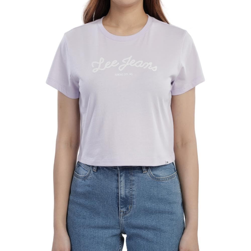 LEE เสื้อยืดแขนสั้นผู้หญิง รุ่น LE S126WTSSF02 สีม่วง รูปที่ 2