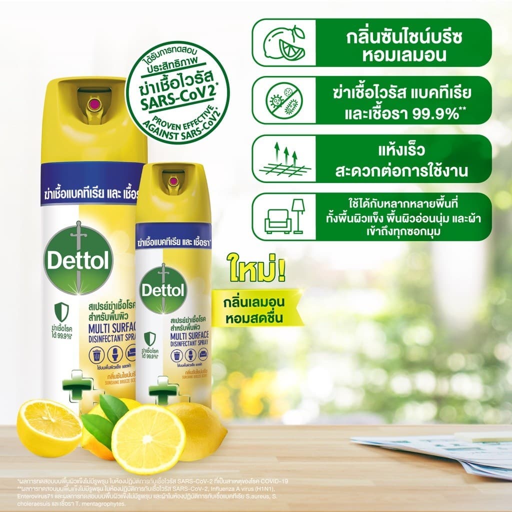 Dettol เดทตอล อิสอินเฟคแทนท์ สเปรย์ ฆ่าเชื้อแบคทีเรีย และเชื้อรา สำหรับพื้นผิว 450 มล. รูปที่ 3