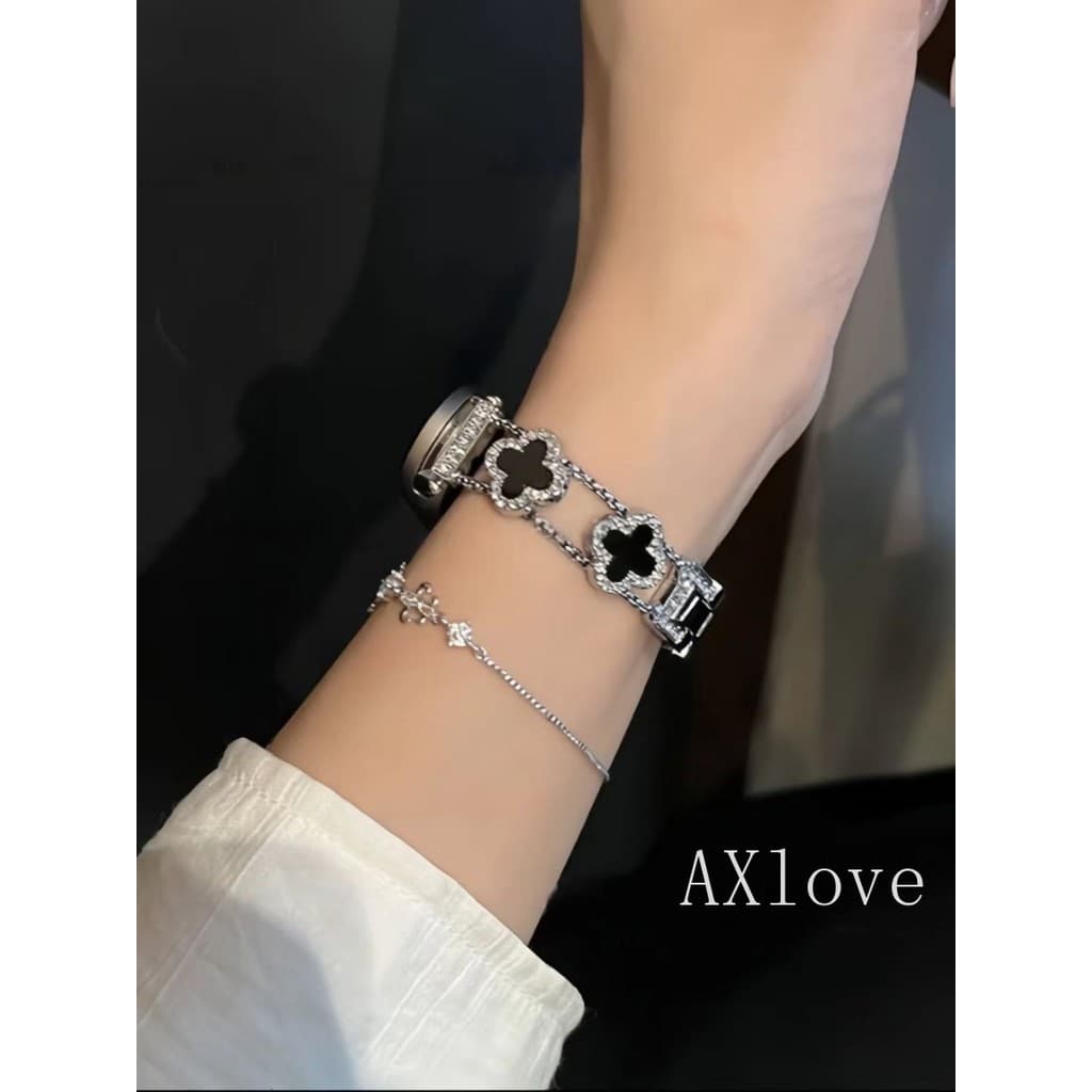 เพชร Four-leaf Clover สําหรับ Xiaomi Mi Band 10 9 8 Pro Watchband สร้อยข้อมือโลหะ Correa สําหรับ Redmi นาฬิกา 4 5 6 Starp รูปที่ 9
