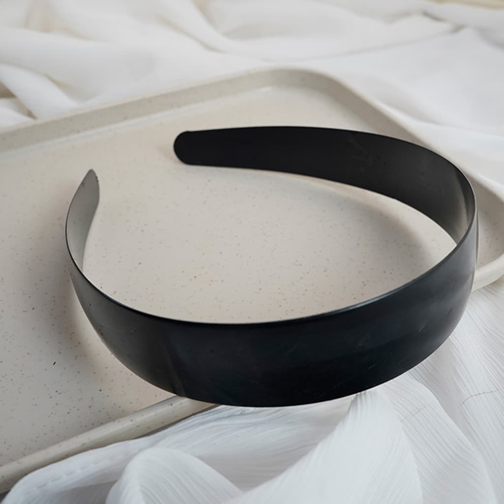 แถบคาดศีรษะสีดำลื่น ใช้งานได้หลากหลาย DIY อุปกรณ์เสริมสำหรับ hoop และผม รูปที่ 2
