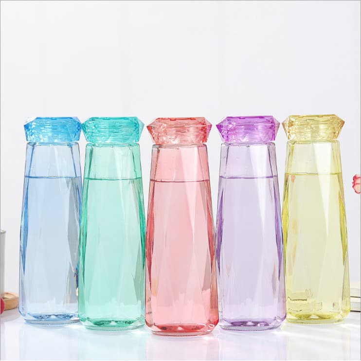 ขวดแก้วคริสตัล ขนาด 500ml. รูปเพชร ขวดน้ำลายเพชร ขวดแก้วใส กระบอกแก้วน้ำ มีให้เลือก 5สี ดีไซน์สวยงาม รูปที่ 8