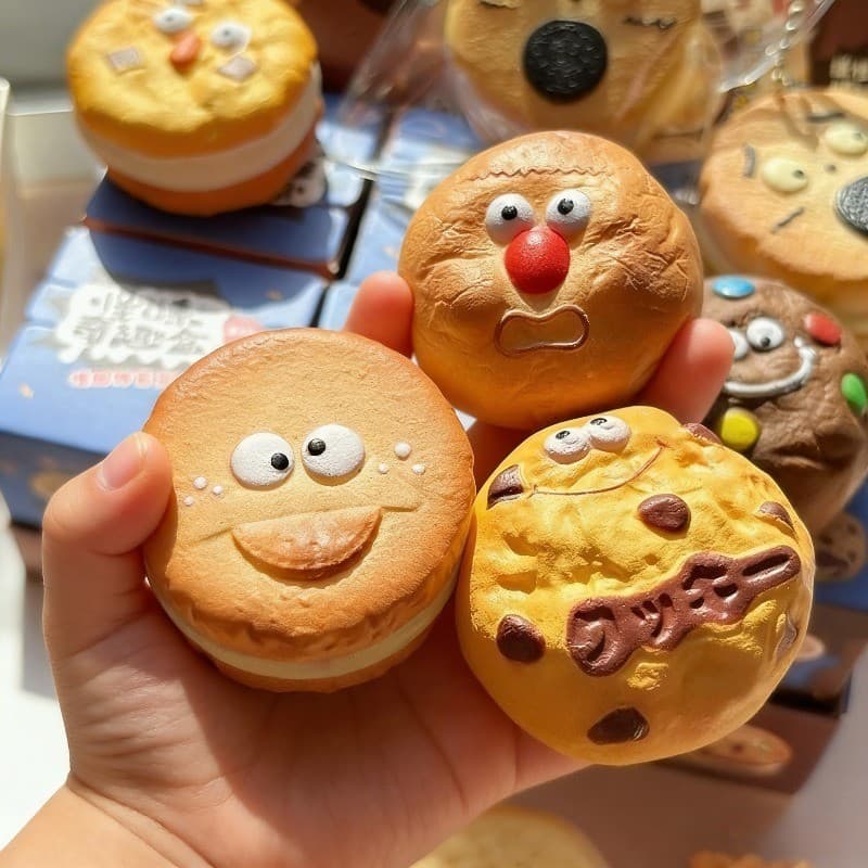 สกุชชี่ จุ่มคุ้กกี้ Chamelon Squishy Toy กล่องสุ่ม ฟื้นตัวช้า ช่วยคลายเครียด ของเล่นบีบคลายเครียด รูปที่ 4