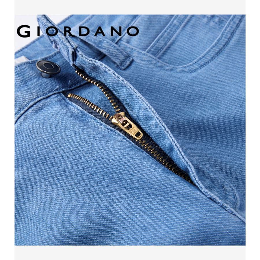 GIORDANO WOMEN Five-pocket mid rise jeans 13416336 รูปที่ 6
