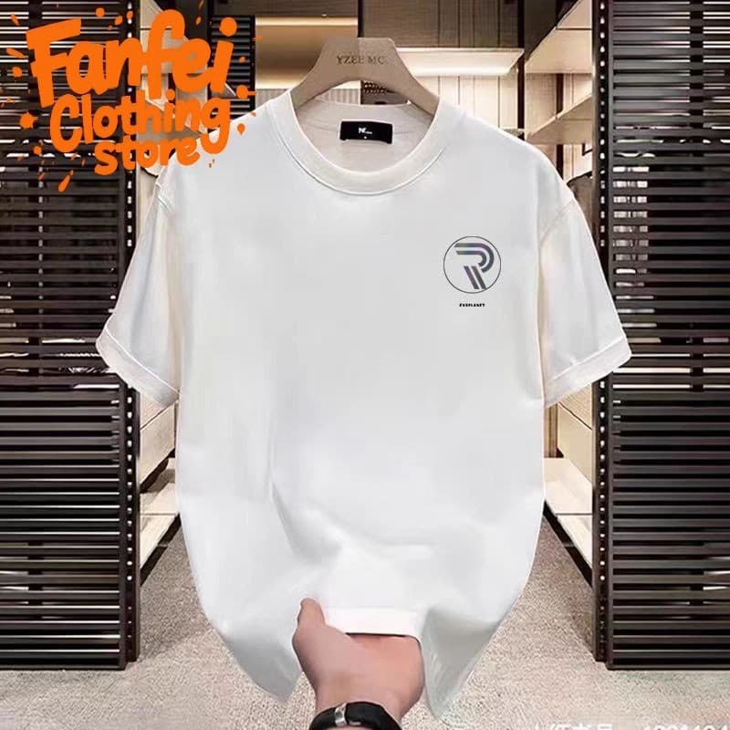 Fanfei เสื้อยืดผู้ชาย รูปแบบตัวอักษร "R" ส่วนบุคคล รูปที่ 4