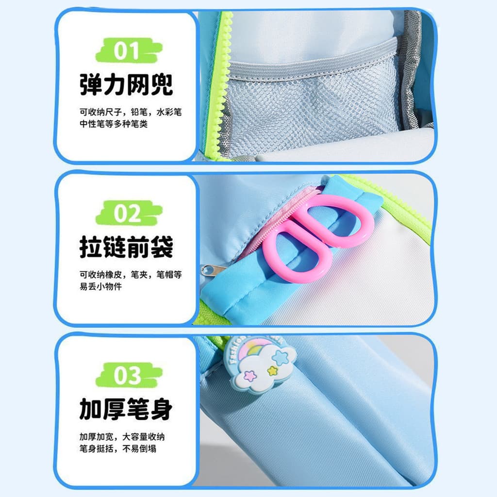 Steal A Brainrot Blue 67 Cover Pencil Case Pen Bag Hitting Color 3 ช่องกระเป๋าถือกระเป๋าเก็บ รูปที่ 2