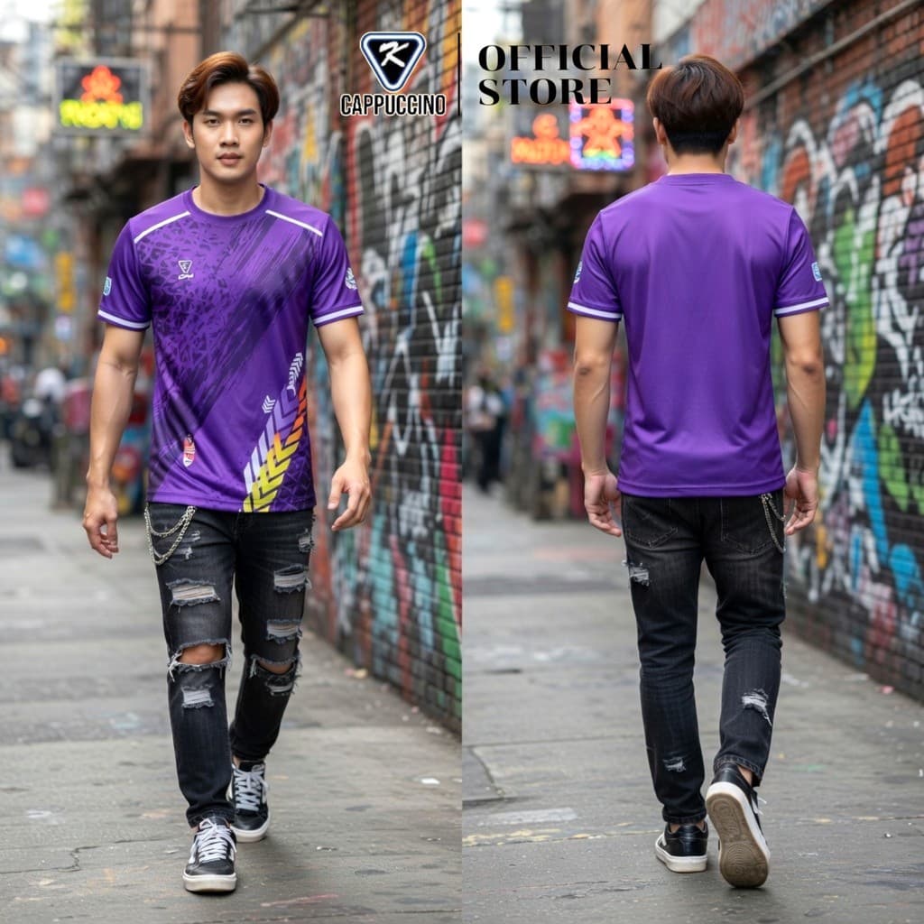 CAPPUCCINO เสื้อกีฬาแขนสั้น รุ่น K12 รูปที่ 7