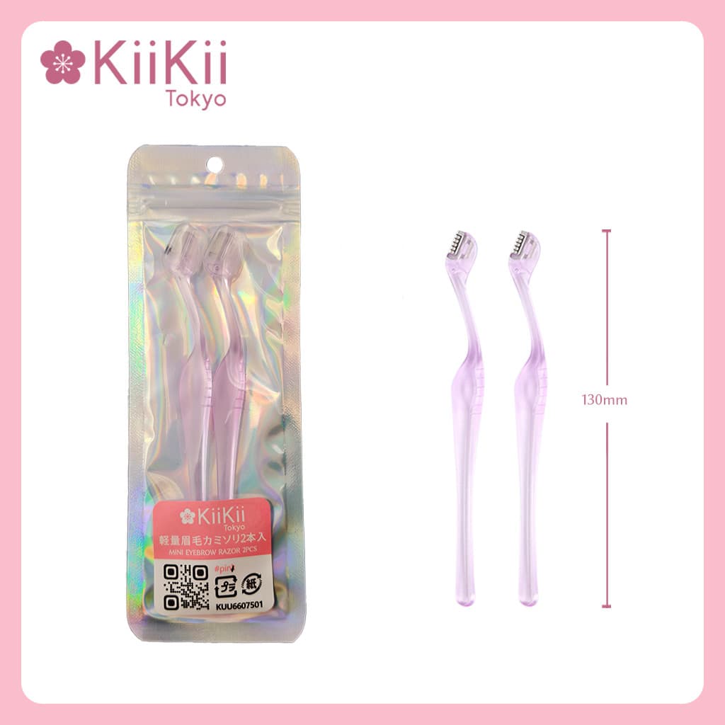 KiiKii ที่กันคิ้ว กันคิ้ว มีดกันคิ้วขนาดเล็ก แบบพกพา 2 ชิ้น ใช้งานง่าย ขูดเบา ปลอดภัยต่อผิว รูปที่ 9