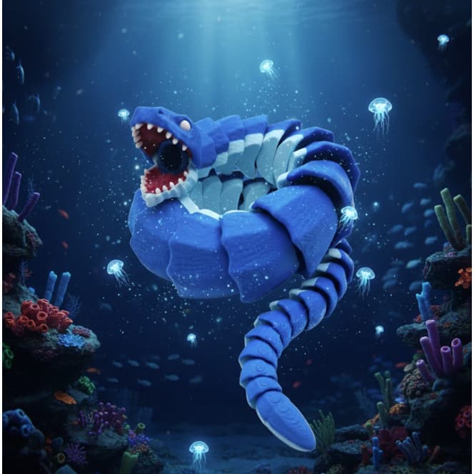 SCP 3000 Sea Searpen Articulation ของเล่น Kaiju Musuh Bloop EL maja รูปที่ 3