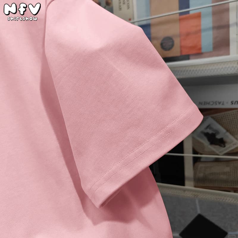 NFV ใหม่ล่าสุดแฟชั่นเกาหลี เสื้อยืดเปล่า ระบายอากาศ ผ้าหนายับยากรีดง่าย ผ้าฝ้าย 100% YG0 รูปที่ 5