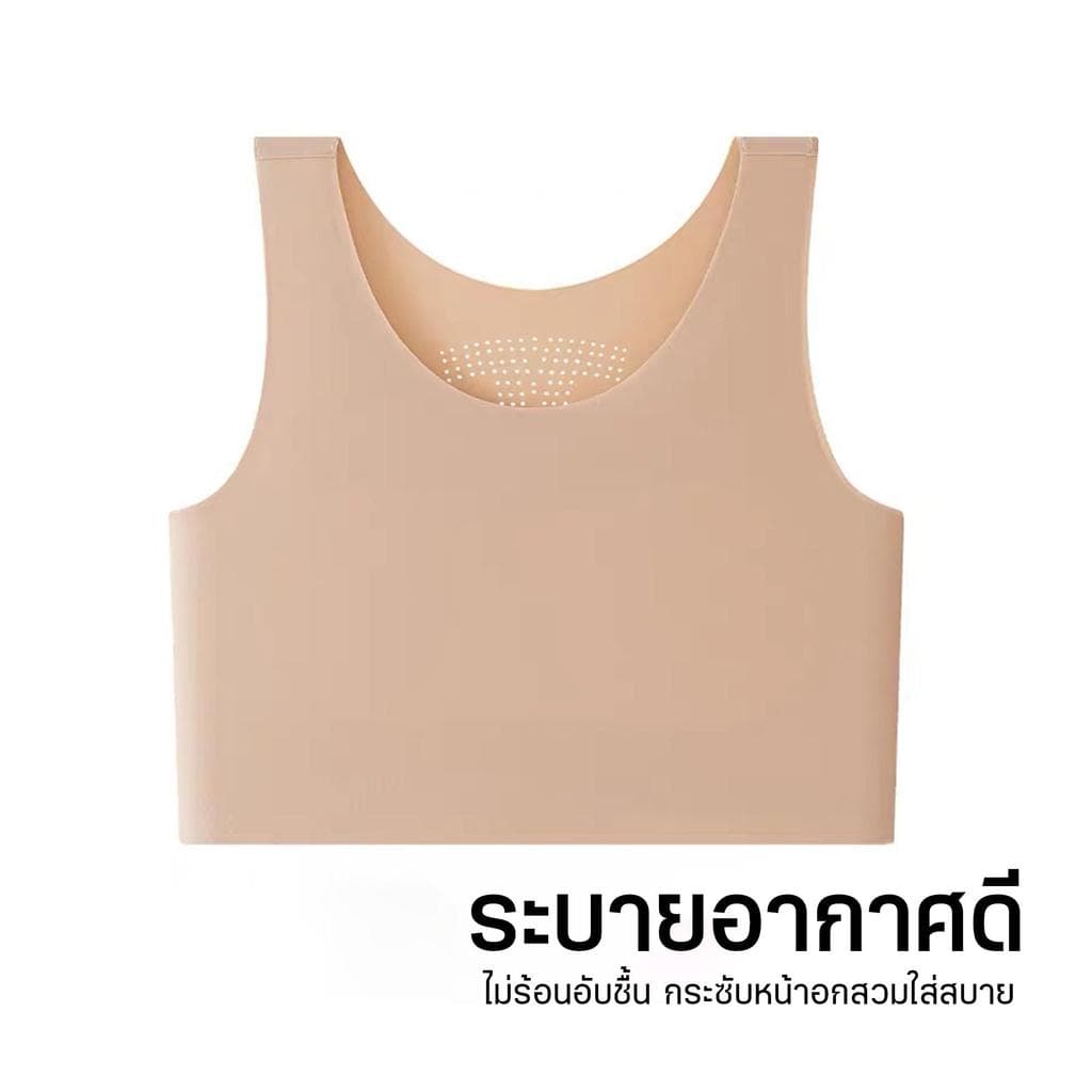เสื้อกั๊กTomboy, ที่มัดหน้าอก, รัดตัว สร้างอกูแบน, สีทึบ, สำหรับผู้ หญิง, เป็นมิตรกับผิว, ห่อหน้าอกนุ่ม รูปที่ 4