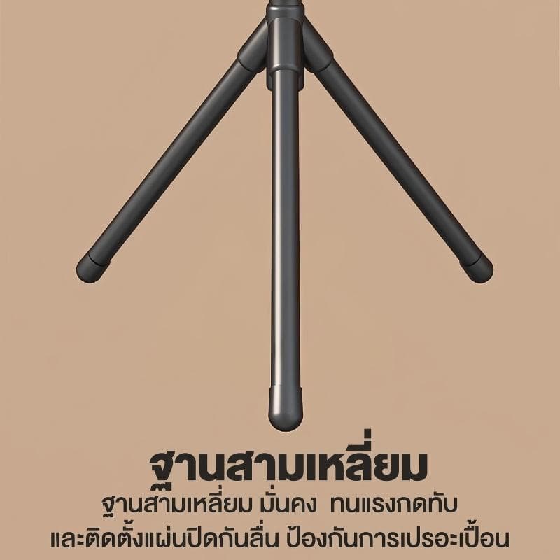 ราวแขวน ราวแขวนเสื้อผ้า ราวแขวนเสื้อ ราวตากผ้า ราวแขวนกระเป๋า ที่แขวนหมวกและเสื้อโค๊ท เหล็กคุณภาพสูง กันน้ำและกันสนิม รูปที่ 9