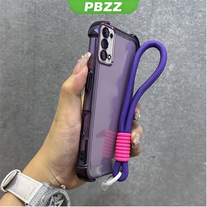 PBZZ สําหรับ OPPO RENO 5 5g oppo RENO 4 4g reno5 5g เคสโทรศัพท์ Softcase ซิลิโคนกันกระแทกใหม่ออกแบบความงามใสพร้อม Lanyard สําหรับสาว SJST01 รูปที่ 2