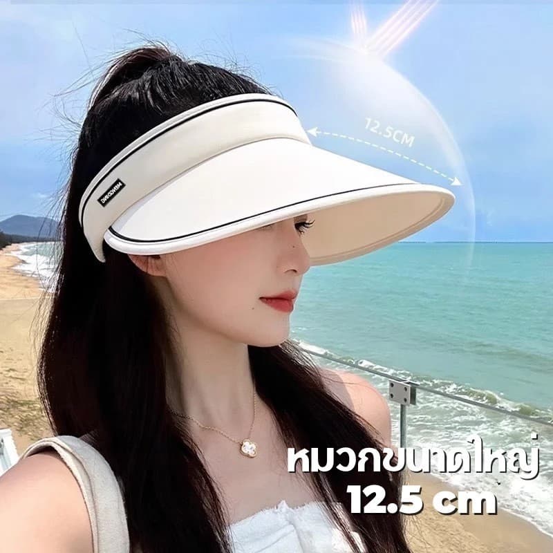 COZII หมวก หมวกกันแดด แบบปีกกว้าง มีซิบติดตามขนาดศรีษะ ป้องกันUV 99% พับเก็บได้ ไม่เสียทรง รูปที่ 4