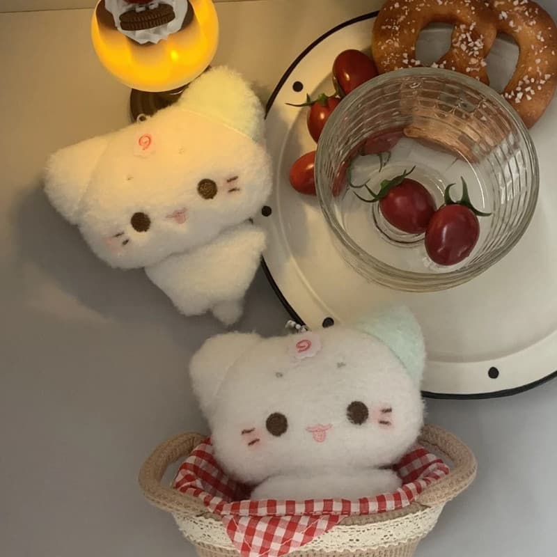 GeeToy ตุ๊กตาน่ารักกระต่ายและแมวตุ๊กตาพวงกุญแจมินิของเล่นตุ๊กตากระเป๋านุ่มจี้อุปกรณ์เสริมของขวัญวันเกิด รูปที่ 5