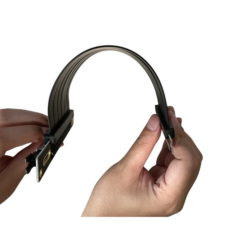 สาย PCI-E Pcie Riser Cable 3.0 X16 ยาว 20-25-30-35cm 90องศา GPU ดูรูป ถ่ายจากสินค้าจริง รูปที่ 3