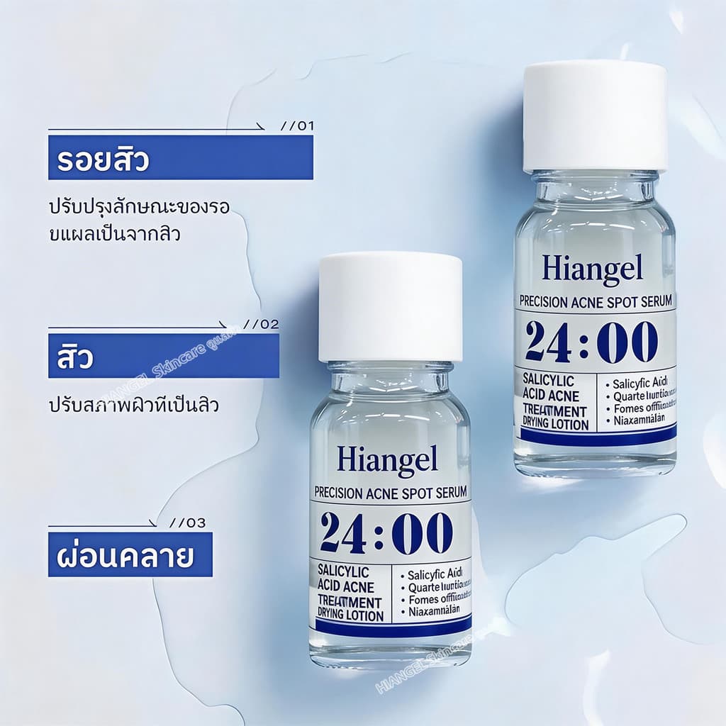 เอสเซนส์รักษาสิวไนอะซินาไมด์ กำจัดสิวได้อย่างมีประสิทธิภาพและรวดเร็ว บรรเทาอาการอักเสบ ลดรอยแผลเป็นจากสิว การควบคุมน้ำมัน การป้องกันการเกิดสิวซ้ำ Niacinamide Acne Treatment Serum Hiangel รูปที่ 6