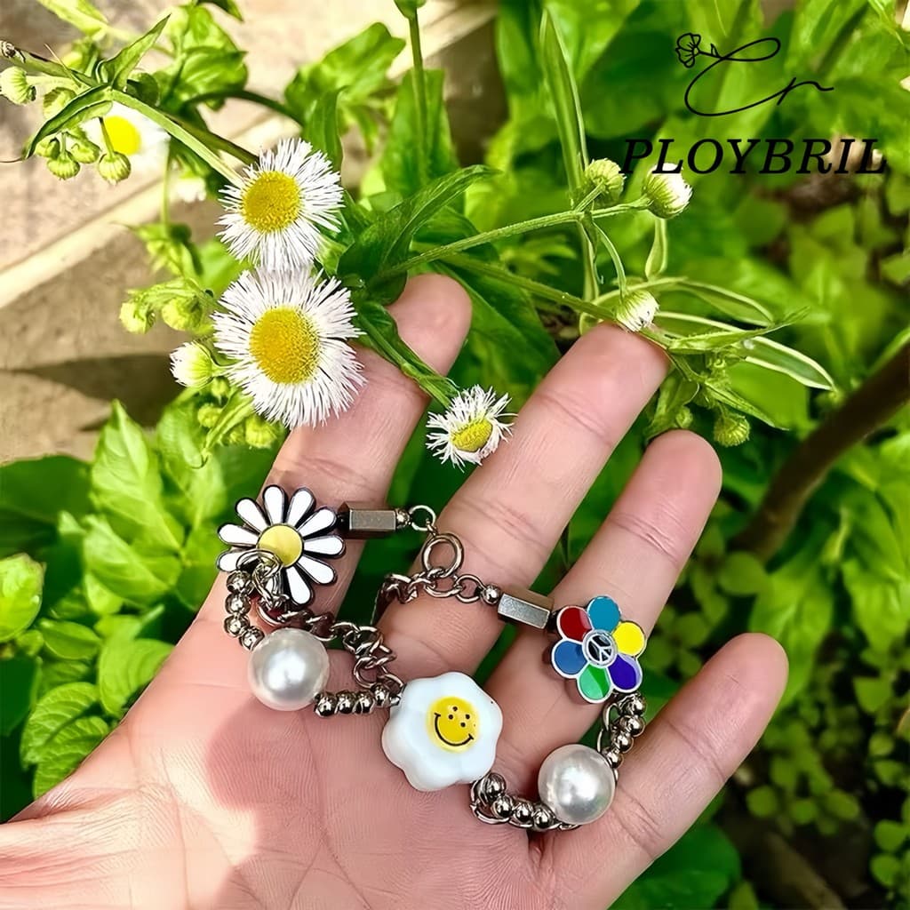 PLOYBRILสร้อยคอ-กำไลข้อมือ ดอกไม้ Unisex ชายหญิง ดีเทลแฟชั่นสุดฮิต Premium necklace flower Unisex S024/X038 รูปที่ 9