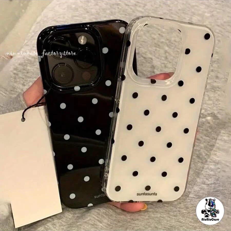 โปร่งใส จัดส่งจากประเทศไทย เคสจุดคลื่นสีดํา for iPhone เคสไอโฟน 11 12 13 14 17 15 16 PLUS PRO MAX X XS MAX XR 7/8PLUS รูปที่ 9